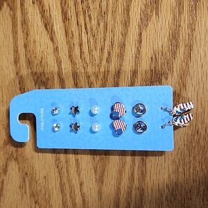 Maurice's Patriotic Earrings 6 Pairs